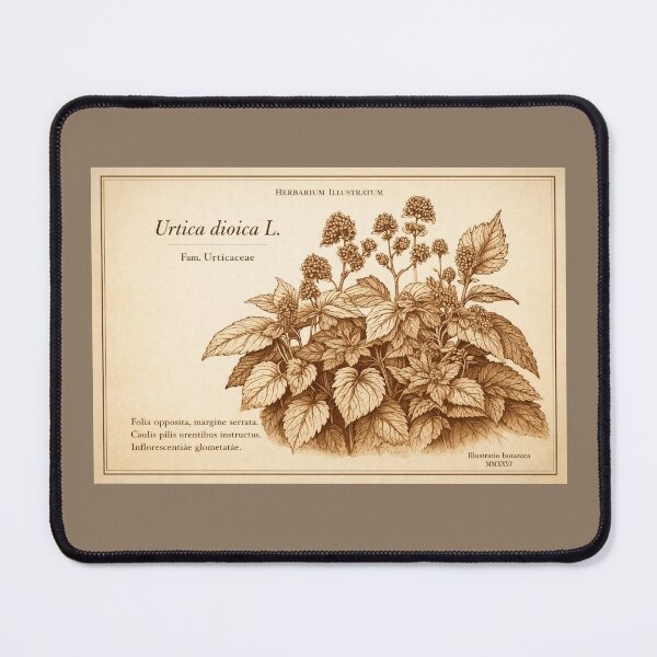 Item preview, Urtica dioica L. – Classical Botanical Herbarium Print (Sepia Copperplate) designed and sold by Colorshow-relax.