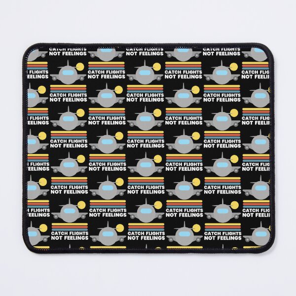 Item preview, Catch Flights Not Feelings - Funny Retro Sunset Airplane Phrase designed and sold by Shape Snip Studio.