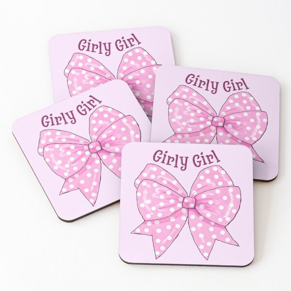 Item preview, Girly Girl with Pink, Polka Dotted Bow, Ribbon designed and sold by JoyfulWhimsy.