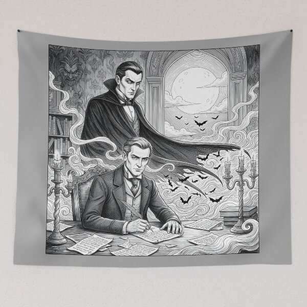 Item preview, Dracula and Renfield gothic moonlit study designed and sold by Shoot-The-Moon.