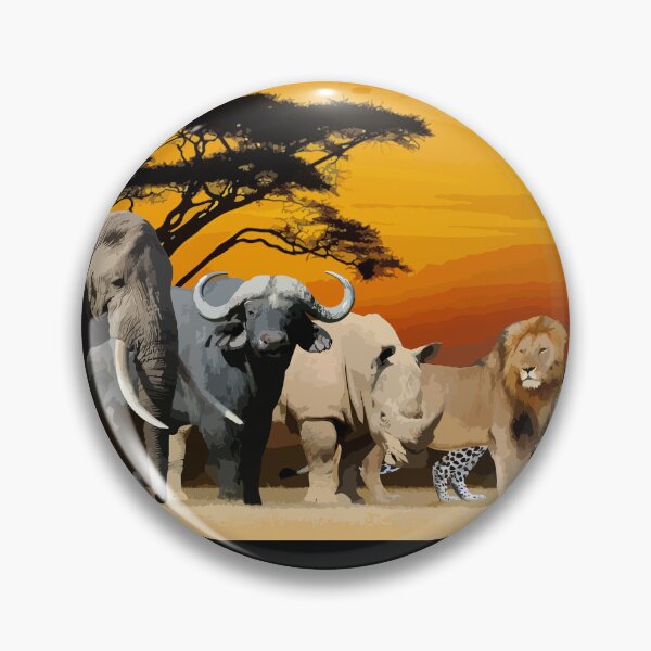 Item preview, The Big 5 of wildlife in Africa designed and sold by KAUKUDESIGNS.