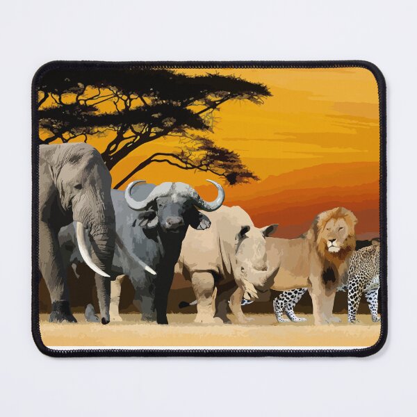 Item preview, The Big 5 of wildlife in Africa designed and sold by KAUKUDESIGNS.