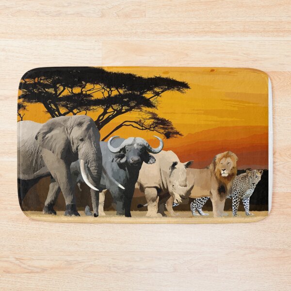 Item preview, The Big 5 of wildlife in Africa designed and sold by KAUKUDESIGNS.