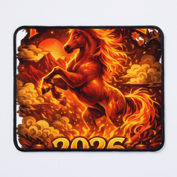 Item preview, Fire Horse Zodiac Fantasy Illustration 2026 designed and sold by tissuelagens.