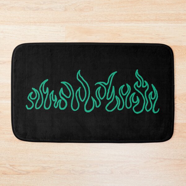 Item preview, Teal Fire Flames Blaze Outline designed and sold by CDPrintsDesigns.
