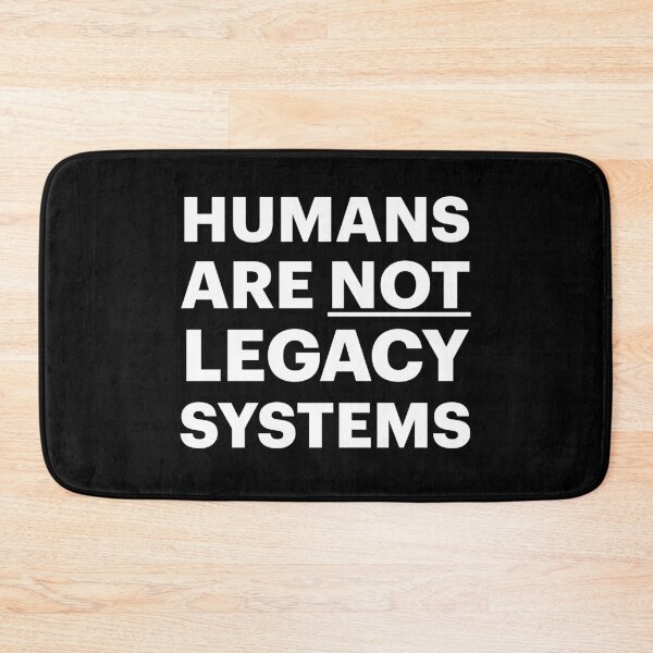 Item preview, Humans are NOT legacy systems | Anti AI (White Text) designed and sold by STUDIO-72.