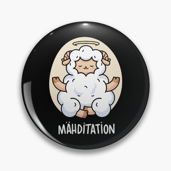 Item preview, Mähditation Funny Sheep Yoga Meditation Kawaii Lamb Pun designed and sold by DrawHandArt.