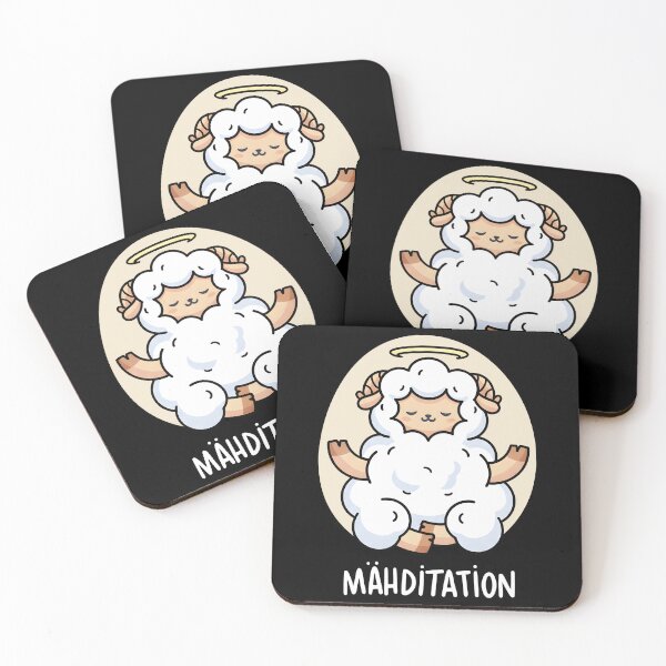 Item preview, Mähditation Funny Sheep Yoga Meditation Kawaii Lamb Pun designed and sold by DrawHandArt.