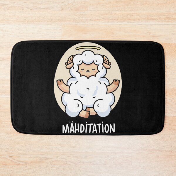 Item preview, Mähditation Funny Sheep Yoga Meditation Kawaii Lamb Pun designed and sold by DrawHandArt.