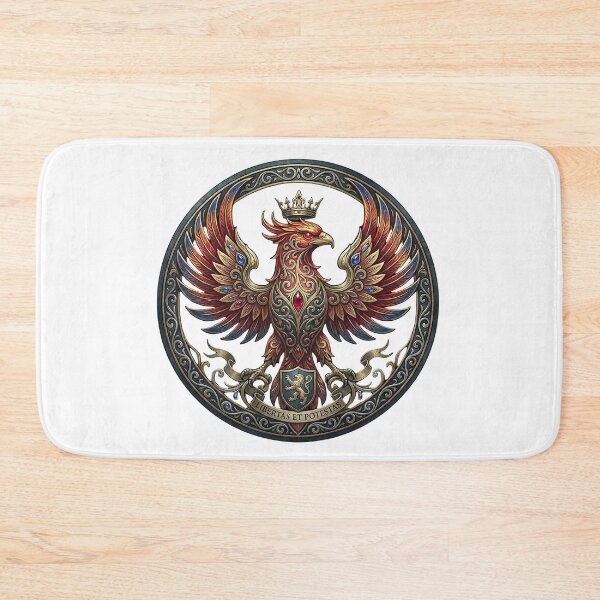 Item preview, Royal Phoenix Emblem — Libertas et Potestas Vintage Gold Shield designed and sold by novapixel25100.