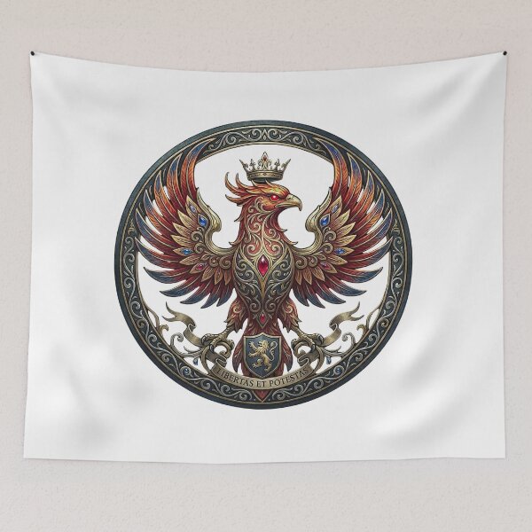 Item preview, Royal Phoenix Emblem — Libertas et Potestas Vintage Gold Shield designed and sold by novapixel25100.