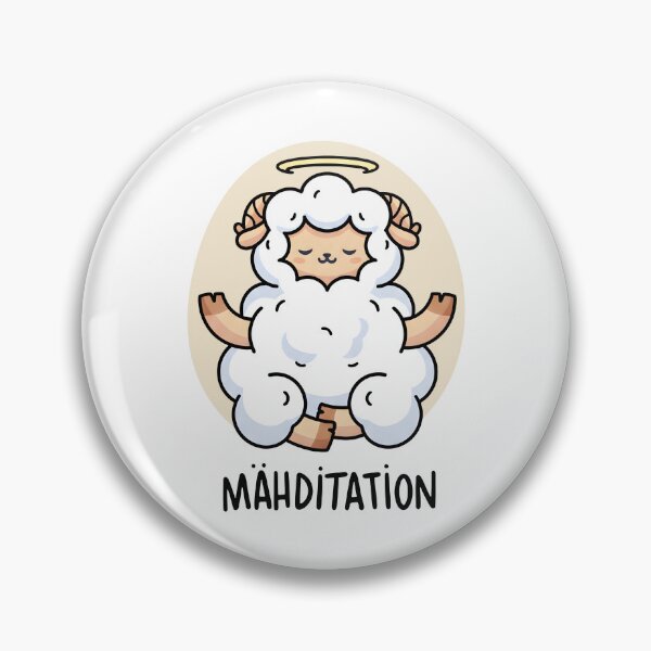Item preview, Mähditation Funny Sheep Yoga Meditation Kawaii Lamb Pun designed and sold by DrawHandArt.