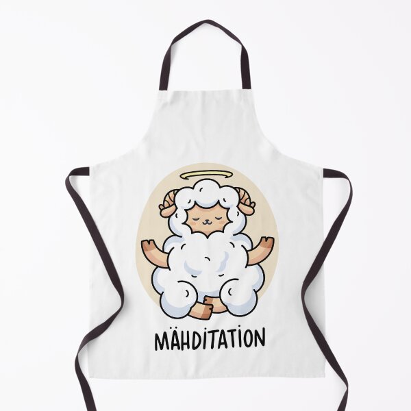 Item preview, Mähditation Funny Sheep Yoga Meditation Kawaii Lamb Pun designed and sold by DrawHandArt.
