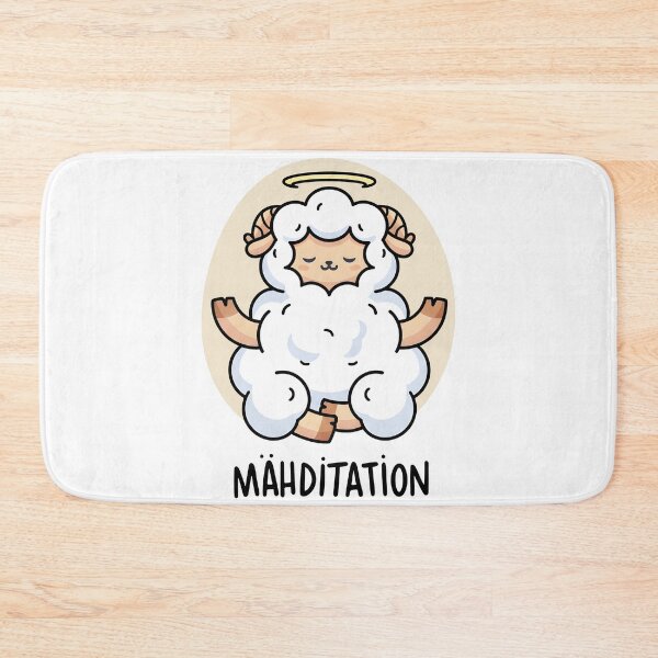 Item preview, Mähditation Funny Sheep Yoga Meditation Kawaii Lamb Pun designed and sold by DrawHandArt.