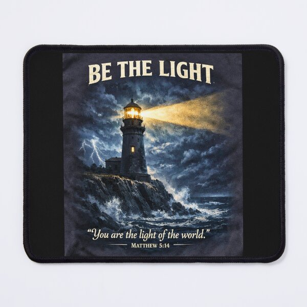 Item preview, Christian Lighthouse Wall Art | Be The Light Matthew 5:14 Scripture Print designed and sold by Dexters Inspiring Creations.