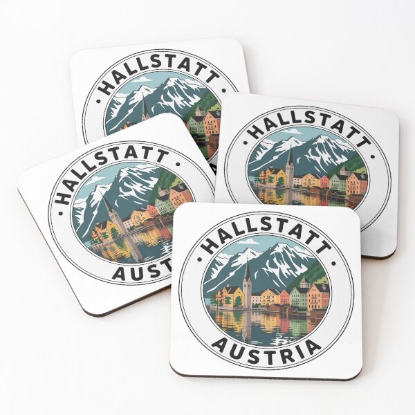 Item preview, Hallstatt Austria Vintage Travel Sticker – Alpine Lake Badge Design designed and sold by pod24.