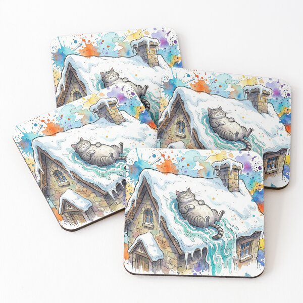 Item preview, Smiling Cat Lying on a Rooftop designed and sold by M-Y-A-R-T-.