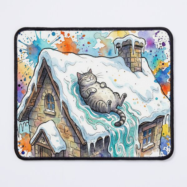 Item preview, Smiling Cat Lying on a Rooftop designed and sold by M-Y-A-R-T-.