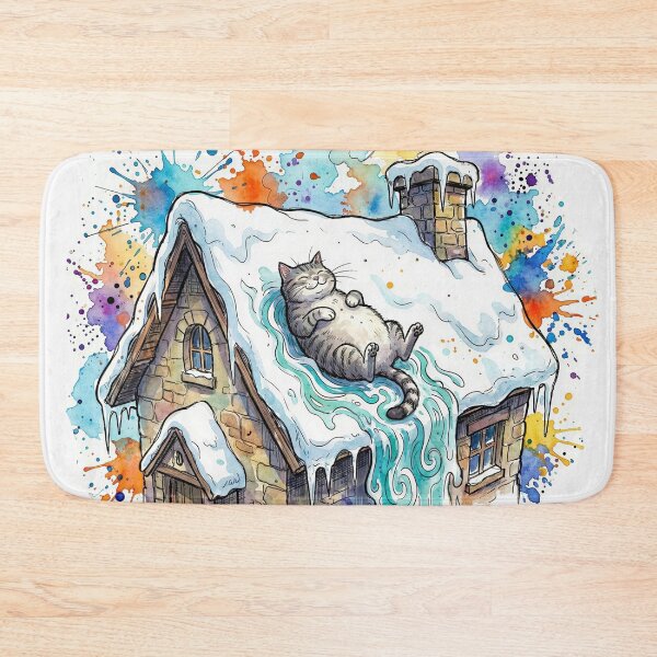Item preview, Smiling Cat Lying on a Rooftop designed and sold by M-Y-A-R-T-.