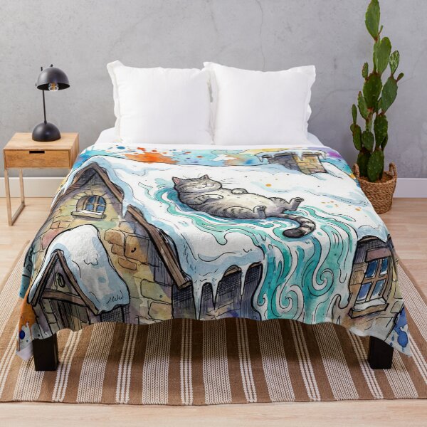 Item preview, Smiling Cat Lying on a Rooftop designed and sold by M-Y-A-R-T-.