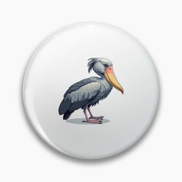 Item preview, A detailed illustration of a grey pelican with a distinctive long beak and elegant feathers. designed and sold by cave-canvas.