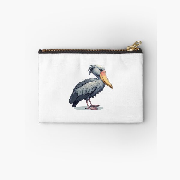 Item preview, A detailed illustration of a grey pelican with a distinctive long beak and elegant feathers. designed and sold by cave-canvas.