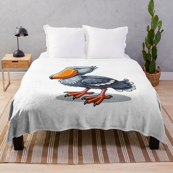 Item preview, A colorful cartoon pelican with a bright orange beak and playful expression. designed and sold by cave-canvas.