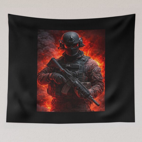 Item preview, Elite Tactical Soldier – Cinematic Military Warrior Art designed and sold by ArtVoyageShop.
