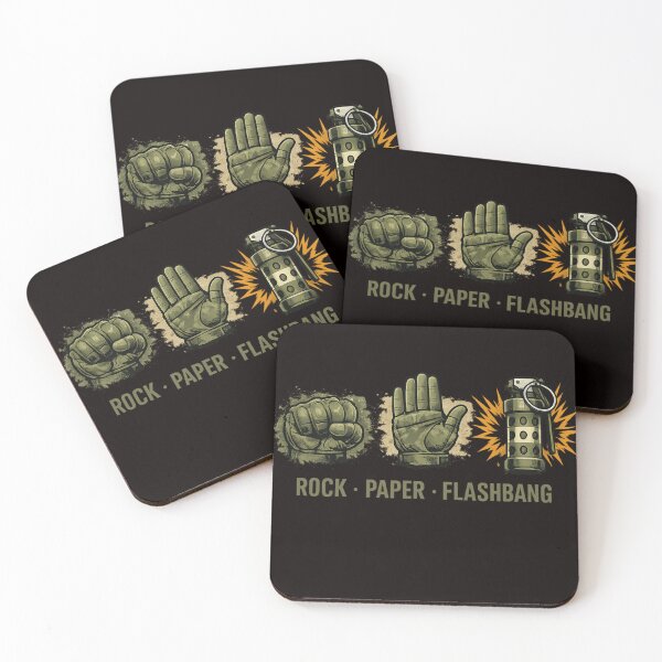Item preview, Rock Paper Flashbang – Tactical Gaming Meme Design designed and sold by FrameFlow.