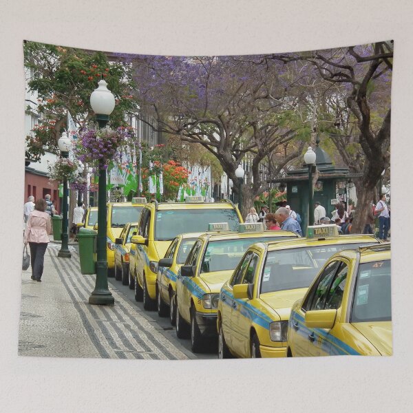 Item preview, Taxi Rank in Funchal designed and sold by AnnDixon.