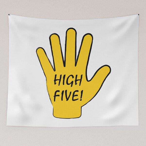 Item preview, High Five Hand Illustration – Fun Positive Quote Design designed and sold by WordPlayStudio.