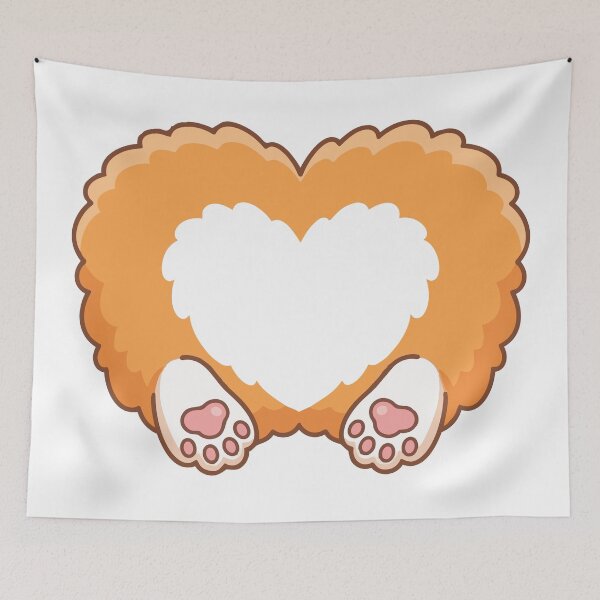 Item preview, Cute Heart Shaped Corgi Butt Momo Art designed and sold by Petzzz.