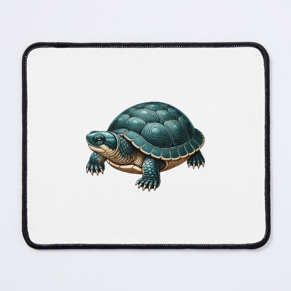 Item preview, Artistic depiction of a green turtle with intricate shell patterns, showcasing its unique features. designed and sold by cave-canvas.