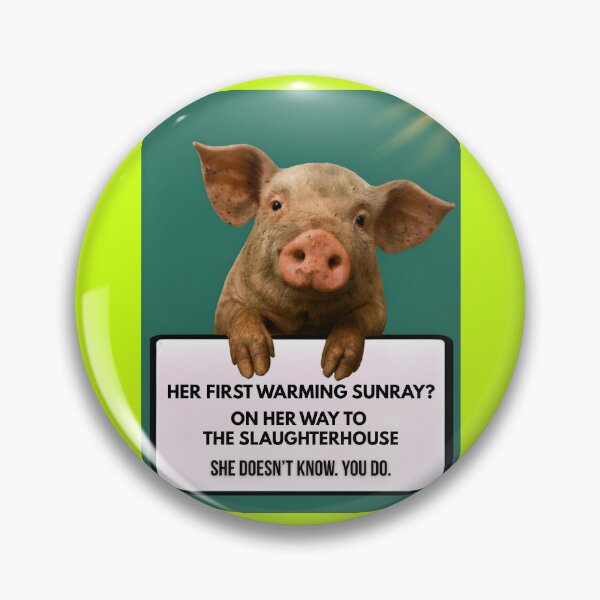 Item preview, Her First Sunray – Heartbreaking Young Pig Design Exposing the Truth of Modern Pig Farming designed and sold by Pawethic Prints Studio.