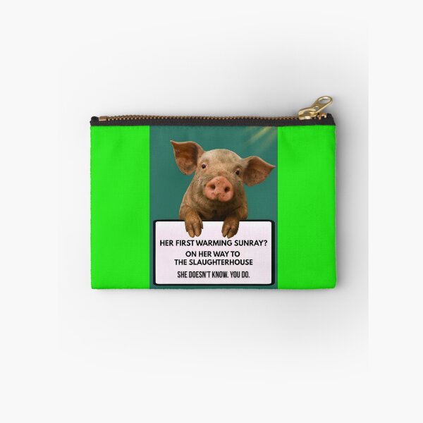 Item preview, Her First Sunray – Heartbreaking Young Pig Design Exposing the Truth of Modern Pig Farming designed and sold by Pawethic Prints Studio.