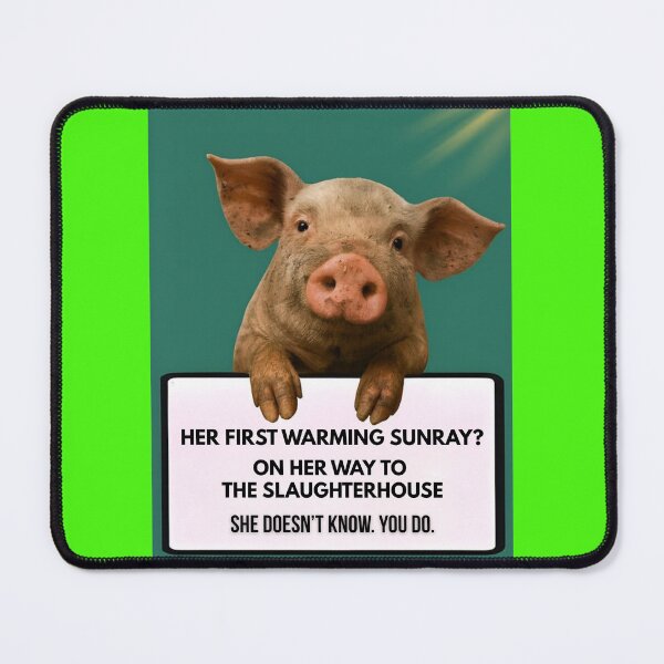 Item preview, Her First Sunray – Heartbreaking Young Pig Design Exposing the Truth of Modern Pig Farming designed and sold by Pawethic Prints Studio.