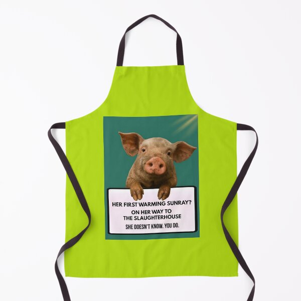 Item preview, Her First Sunray – Heartbreaking Young Pig Design Exposing the Truth of Modern Pig Farming designed and sold by Pawethic Prints Studio.