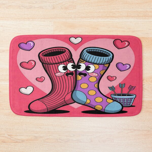 Item preview, Sole Mates Valentine's Socks | Cute Mismatched Pair in Love designed and sold by Midnight Veil Designs.