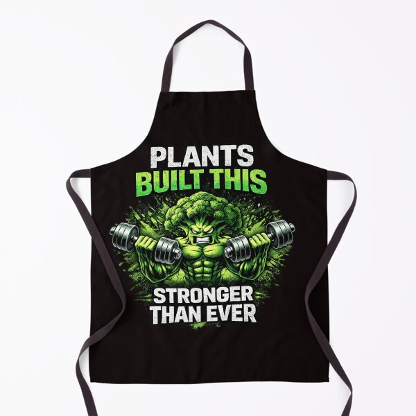 Item preview, Plants Built This – Vegan Muscle Gym Broccoli Bodybuilder Shirt designed and sold by VibeOffline Studio.