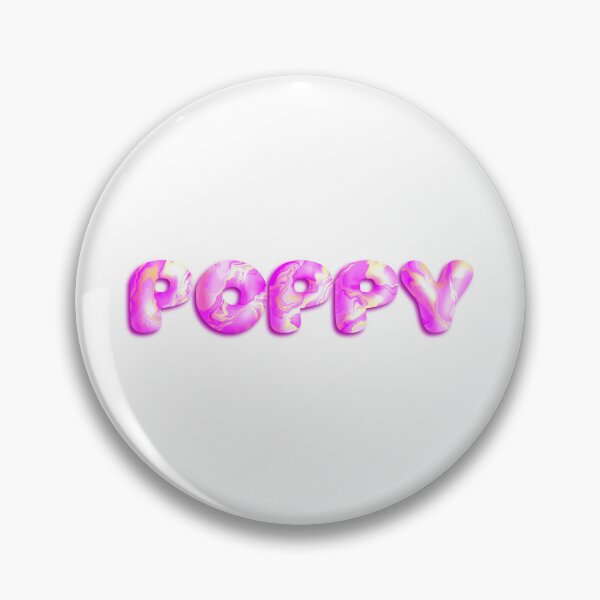 Item preview, Poppy personalised name sticker decal customised customisable designed and sold by ButterflyKissCollab.