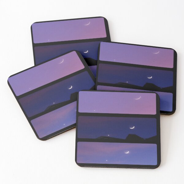 Item preview, Drawing of Purple twilight crescent moon  designed and sold by NivyasArtistry.
