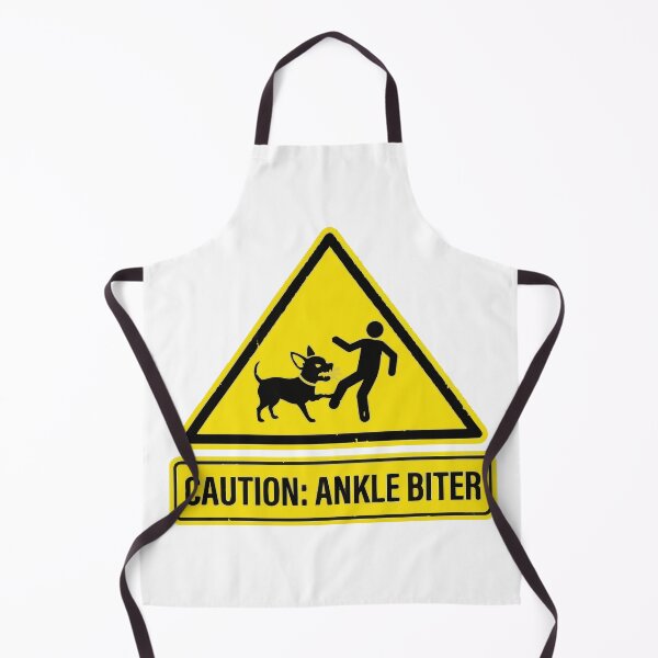 Item preview, Beware Of The Ankle Biter Chihuahua Warning Sign designed and sold by Petzzz.