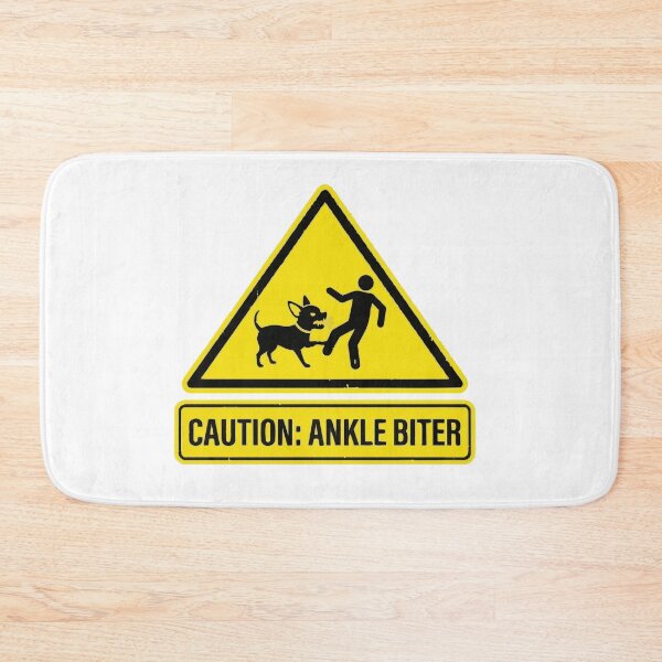 Item preview, Beware Of The Ankle Biter Chihuahua Warning Sign designed and sold by Petzzz.