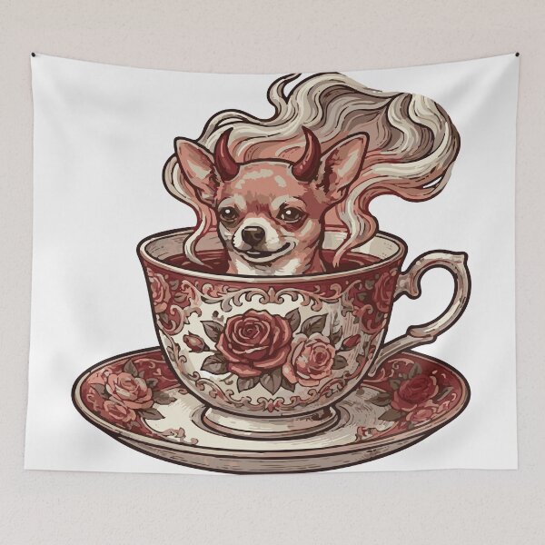 Item preview, Little Demon In A Teacup Chihuahua designed and sold by Petzzz.