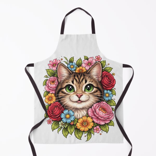 Item preview, Cat flowers designed and sold by ArtBlueCloud.