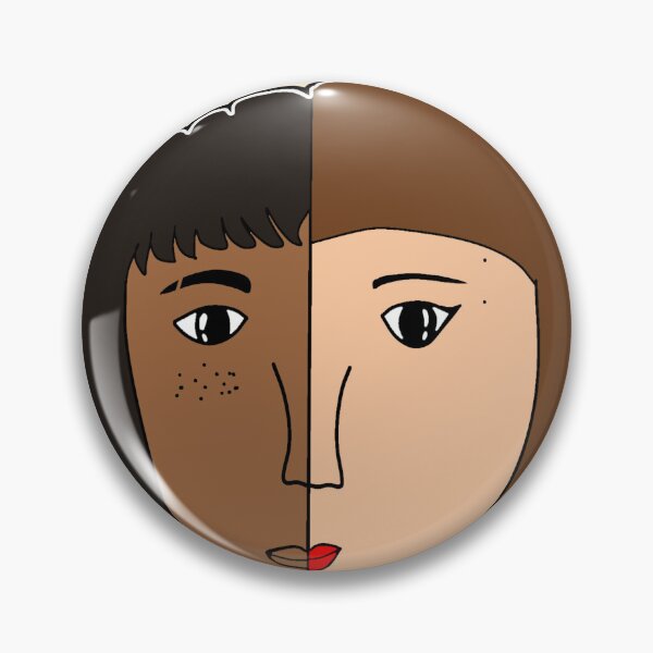 Item preview, "Split Face Portrait Representing Diversity and Unity" designed and sold by nighttime1990.