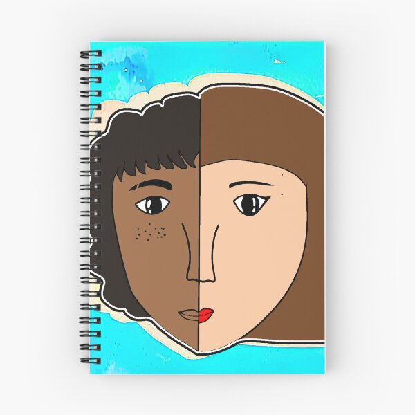 Item preview, "Split Face Portrait Representing Diversity and Unity" designed and sold by nighttime1990.