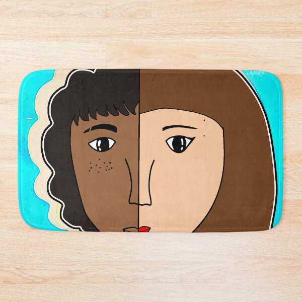 Item preview, "Split Face Portrait Representing Diversity and Unity" designed and sold by nighttime1990.