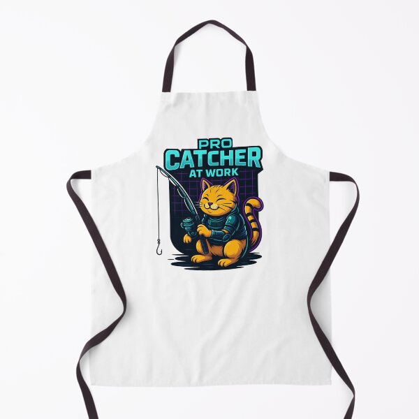 Item preview, Pro CATcher at Work – Funny Fishing Cat Gaming Style Design designed and sold by SVALANART.