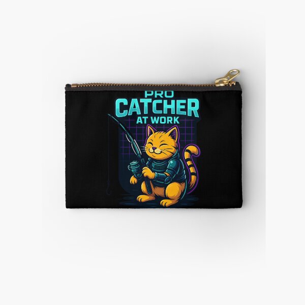 Item preview, Pro CATcher at Work – Funny Fishing Cat Gaming Style Design designed and sold by SVALANART.